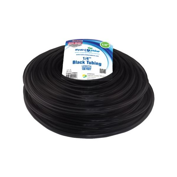 Hydro Flow Vinyl Tubing Black 1-4 in ID - 3-8 in OD 100 ft Roll