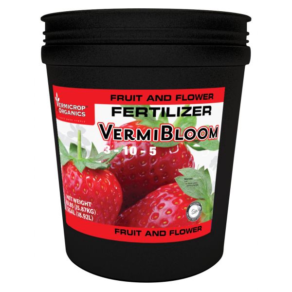 Vermicrop VermiBloom Fruit and Flower Fertilizer 5 Gallon