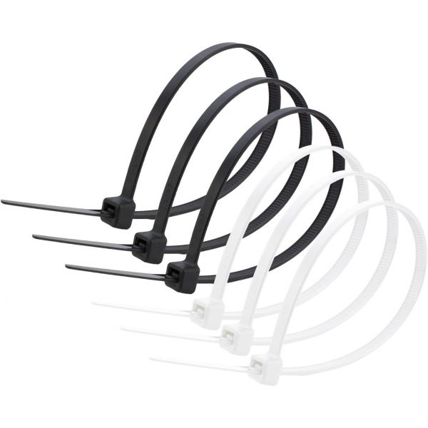 Simple Deluxe 500-PACK 4 Inch Self-Locking Versatile Nylon Cable Wire Zip Ties in Black & White, UL Listed