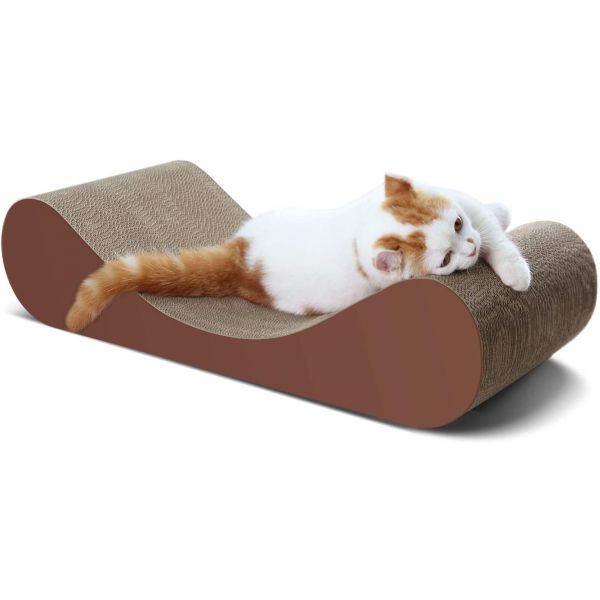 ScratchMe Cat Scratcher Cardboard Lounge Bed 23.62 x 9.45 x 5.51 inches