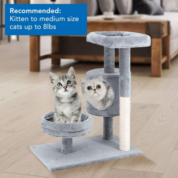 ScratchMe Tree Condo with Scratching Post 23. 6L x 15. 7W x 28H