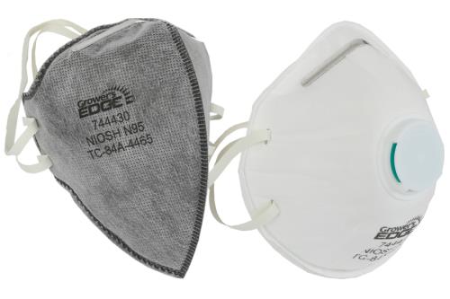 Grower's Edge Clean Room Vertical Fold-Flat Active Carbon Respirator Mask