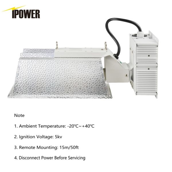iPower 315W Ceramic Metal Halide Grow Light System Kits 240V, CMH Bulb is NOT Included