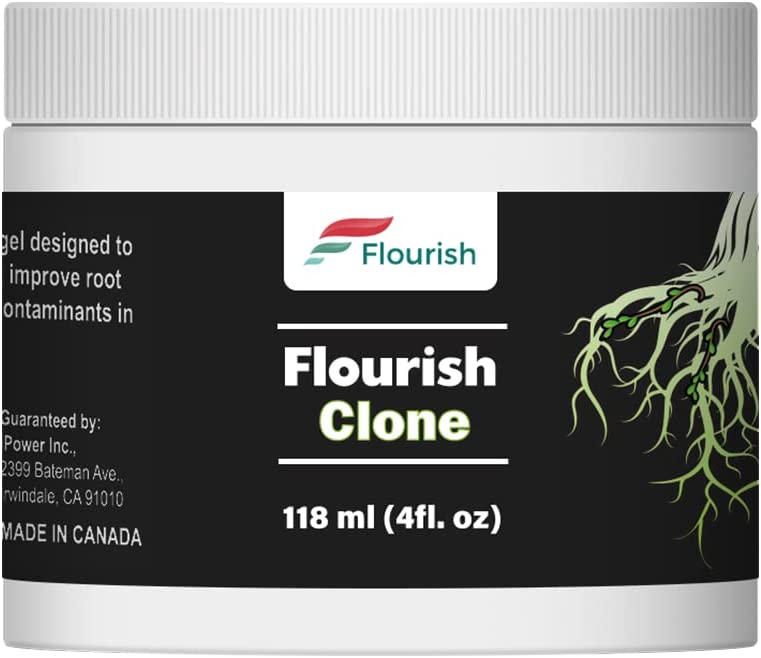 IBA Clone Rooting Hormone Gel - Flourish Strong Cloning Gel for Plant Cuttings for Professional and Home Based Growers 4oz