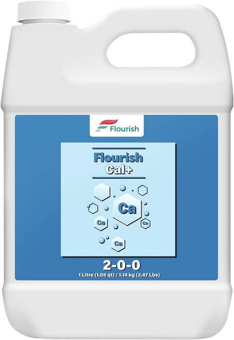 Cal-Mag Plus Plant Supplement Liquid - Flourish Cal Mag Plus Nutrient Concentrated Blend of Calcium and Magnesium to Correct Common Deficiencies, 2-0-0 NPK,1-Liter