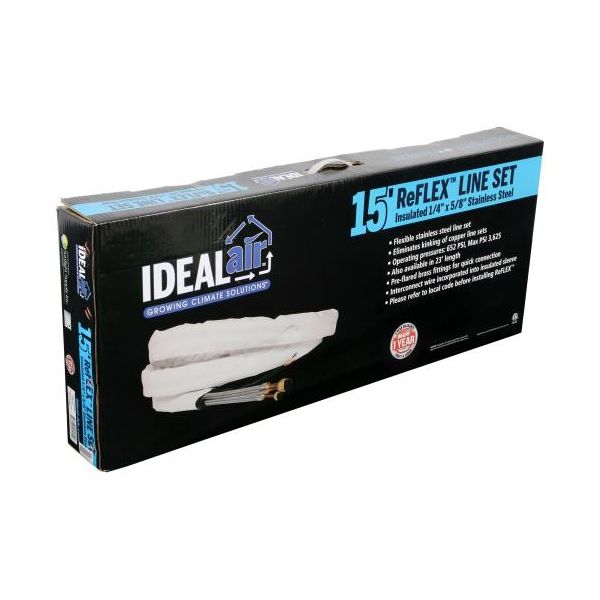 Ideal-Air ReFlex Line Set 1-4 in x 5-8 in x 15 ft Insulated w- Interconnecting Wire
