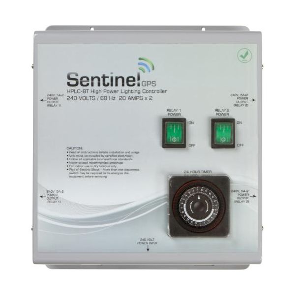 Sentinel GPS HPLC-8T High Power Lighting Controller 8 Outlet with Integrated Timer