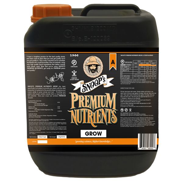 Snoop's Premium Nutrients Grow A Circulating 5 Liter (Hydro Recirculating)
