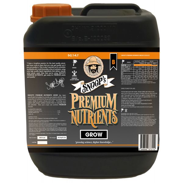 Snoop's Premium Nutrients Grow B Coco 20 Liter