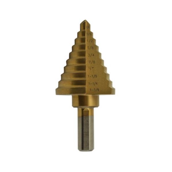 Duralastics Conical Step Drill Bit - 1-4 in to 1-3-8 in