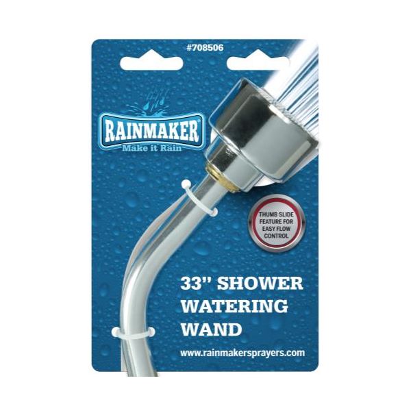 Rainmaker Shower Watering Wand w- Thumb Slide Flow Control 33 in