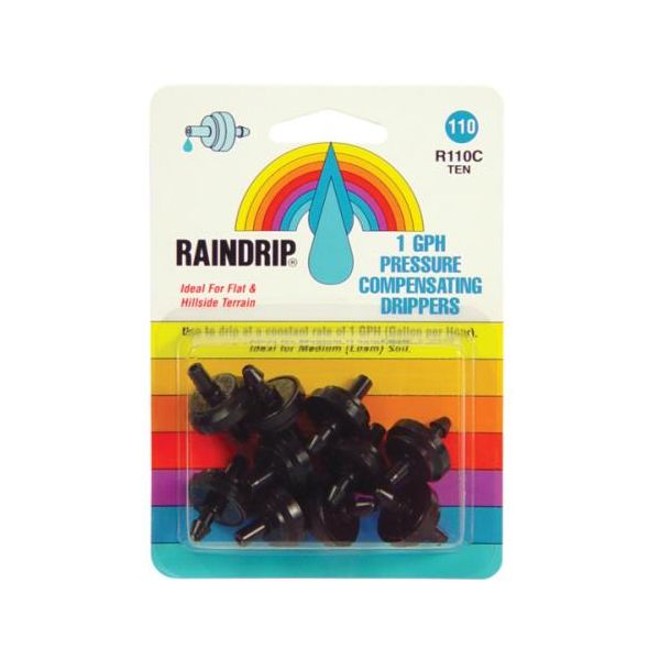 Raindrip 1 GPH Dripper Blister Card, Pack of 10