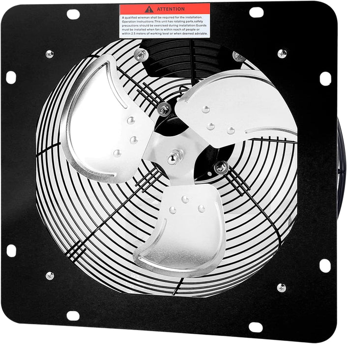 iPower 12 Inch Exhaust Fan Aluminum, High Speed 1300RPM, 1-Pack, Silver (HIFANXVENTIL12)