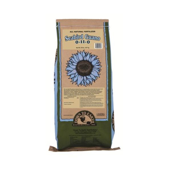 Down To Earth Seabird Guano Fertilizer – 0-11-0, 20 Lb Bag, All-Purpose Plant Food