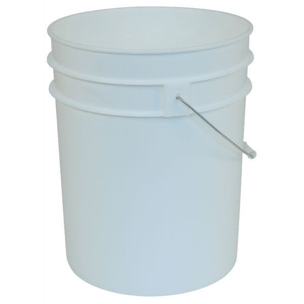Gro Pro White Plastic Bucket 5 Gallon (120-Plt)