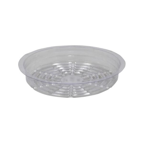 Gro Pro Premium Clear Plastic Saucer 8 in, Pack of 50 Pieces