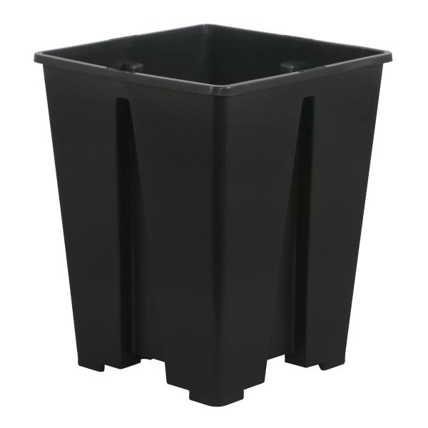 Gro Pro Anti-Spiraling Black Plastic Square Pot 7 x 7 x 9 in (3000-Plt)