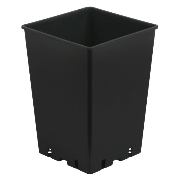 Gro Pro Black Plastic Square Pot 7 x 7 x 10 in (3000-Plt)