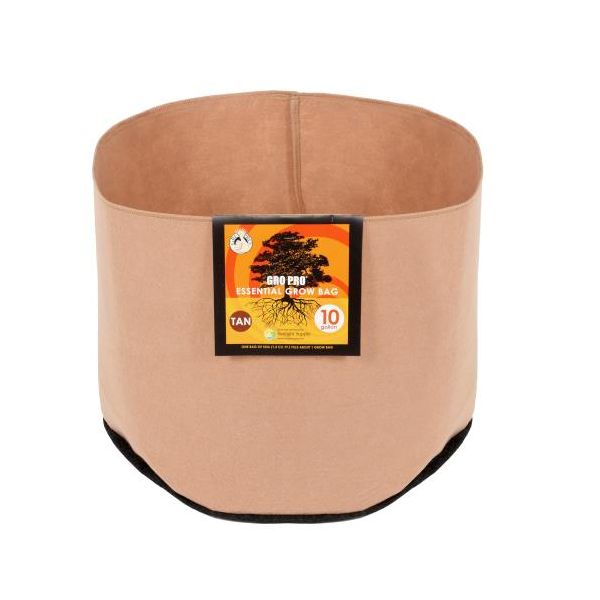 Gro Pro Essential Round Fabric Pot-Tan 10 Gallon