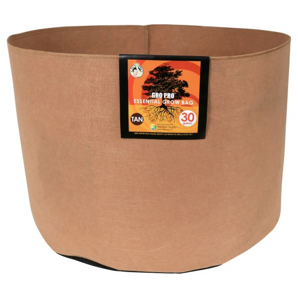 Gro Pro Essential Round Fabric Pot-Tan 30 Gallon