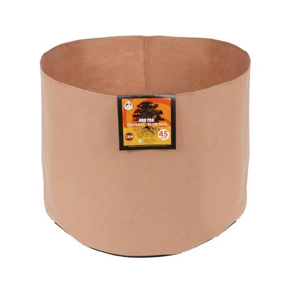 Gro Pro Essential Round Fabric Pot-Tan 45 Gallon