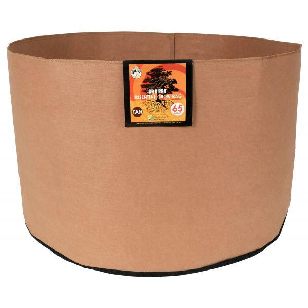 Gro Pro Essential Round Fabric Pot-Tan 65 Gallon