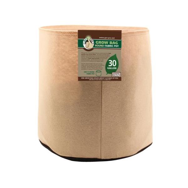 Gro Pro 30 Gallon Round Fabric Pot-Tan