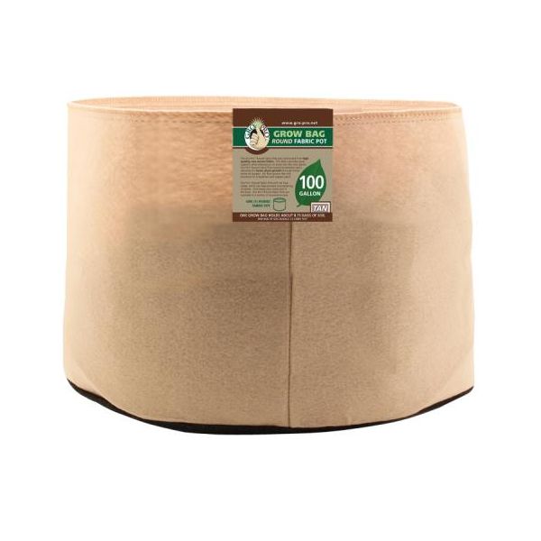 Gro Pro 100 Gallon Round Fabric Pot-Tan