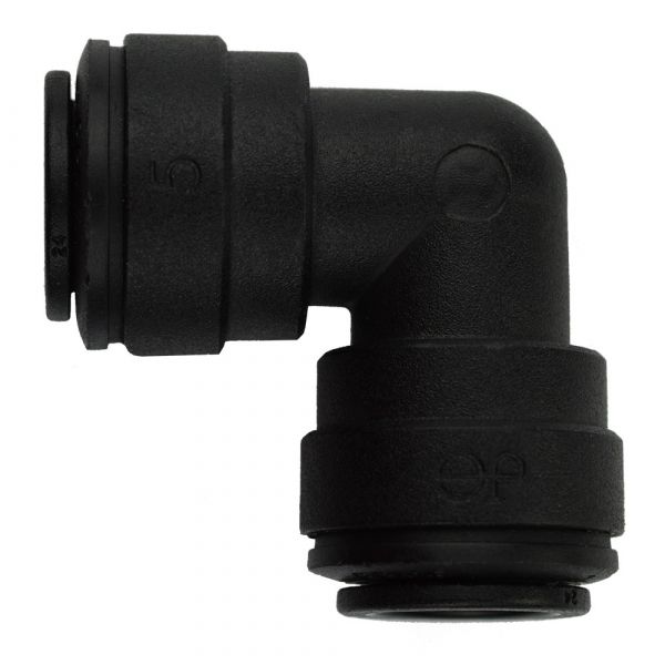 Ideal H2O JG Quick Connect Fitting - Elbow - 3-8 in - Black (10-Bag)