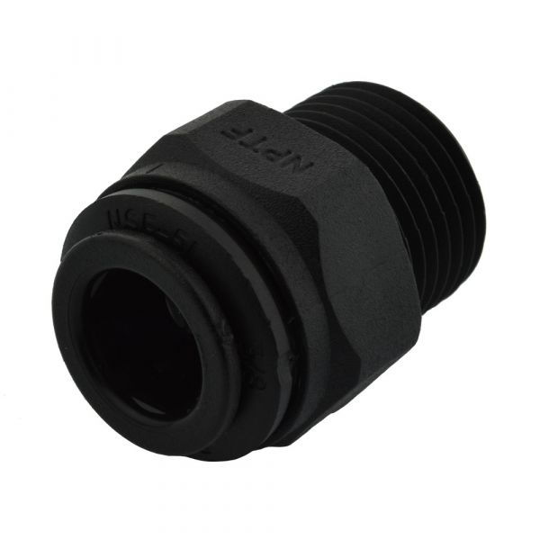 Ideal H2O JG Quick Connect Fitting 14 in to 14 in NPTF Black (10