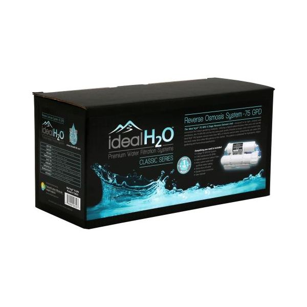 Ideal H2O Classic 3 Stage RO System w- Granular Activated Carbon (GAC) Pre Filter - 75 GPD