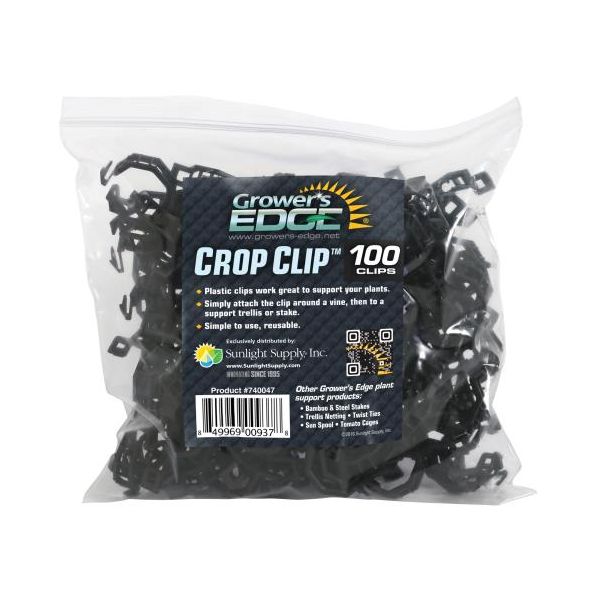 Grower's Edge Crop Clip - Black, Pack of 100 Pieces