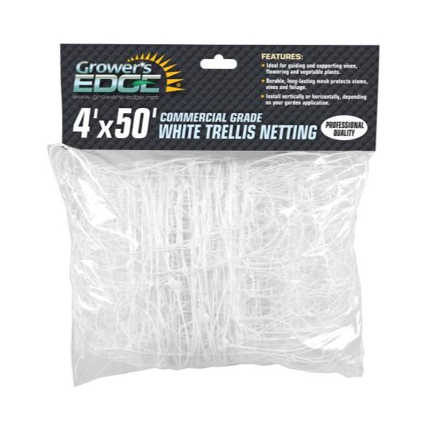 Grower's Edge Commercial Grade Trellis Netting 4 ft x 50 ft