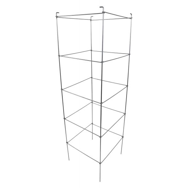Grower's Edge High Stakes Commercial Grade Square Folding Tomato Cage - 5 Tier - 60 in x 17.5 in x 17.5 in