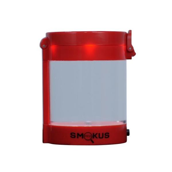 Smokus Focus Middleman Display Container w- LED and Dual Magnification - Red