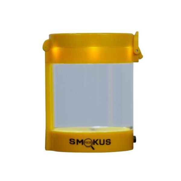 Smokus Focus Middleman Display Container w- LED and Dual Magnification - Yellow