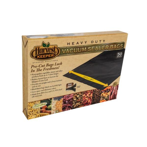 Harvest Keeper Black - Black Precut Bags 15 in x 20 in (50-Pack)