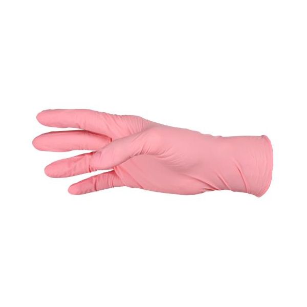 Grower's Edge Pink Powder Free Nitrile Gloves 4 mil - Large (100-Box)