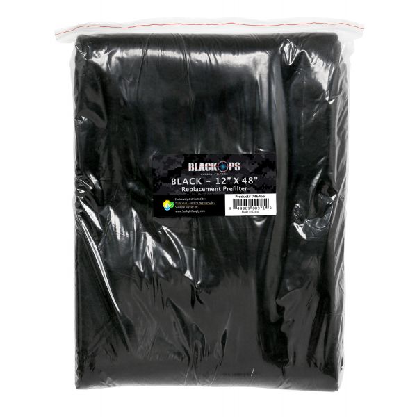 Black Ops Replacement Pre-Filter 12 in x 48 in Black