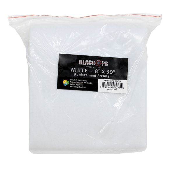 Black Ops Replacement Pre-Filter 8 in x 39 in White