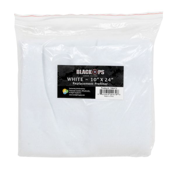 Black Ops Replacement Pre-Filter 10 in x 24 in White