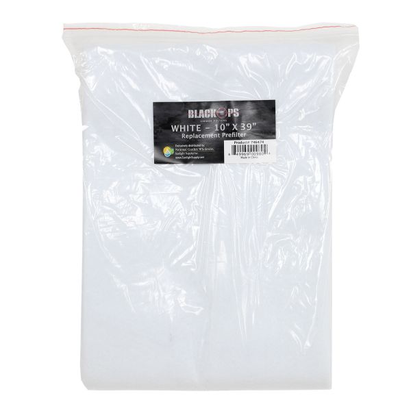 Black Ops Replacement Pre-Filter 10 in x 39 in White