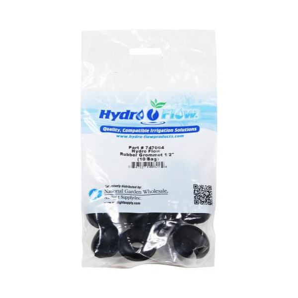 Hydro Flow Rubber Grommet 1-2 in, Pack of 10 Pieces