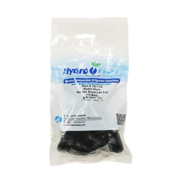 Hydro Flow Rubber Grommet 3-4 in, Pack of 10 Pieces
