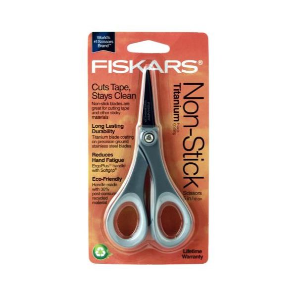 Fiskars Performance 5 in Softgrip Titanium Non-Stick Scissors