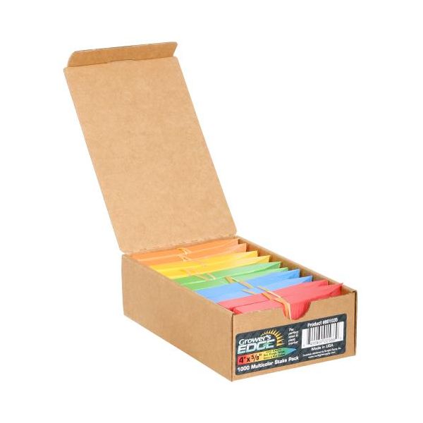 Grower's Edge Plant Stake Labels Multi-Color Pack - 1000-Box
