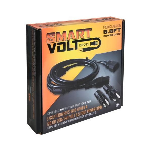 Convertible Smart Volt Dual Ferrite Power Cord 120-240 6.5 ft w- 120 Volt and 240 Volt Adaptor