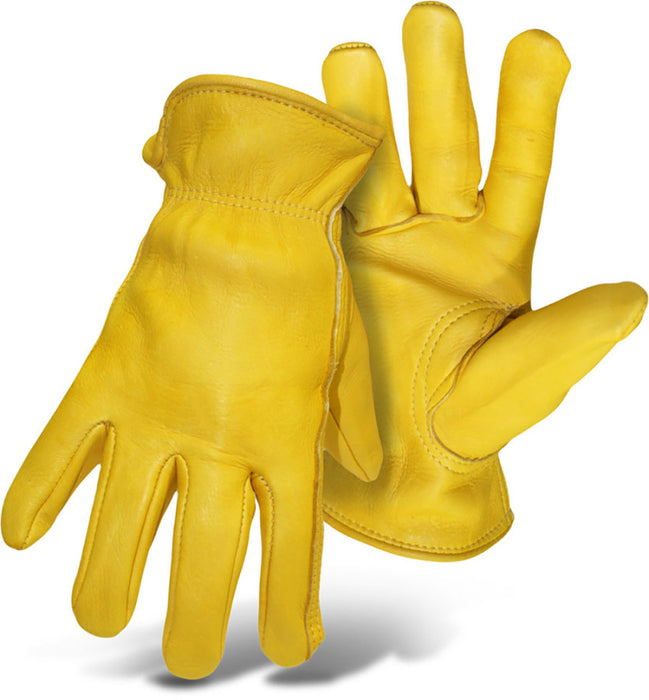 Boss Premium Grain Leather Driver Glove-Deerskin, Yellow, MD