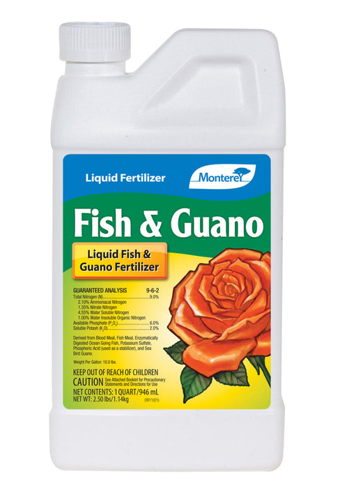Monterey Fish & Guano Liquid Fertilizer 9-6-2 Concentrate-32 oz
