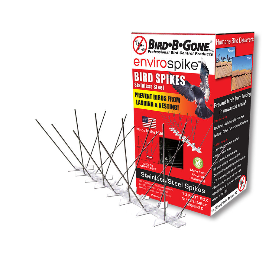 BirdBGone Stainless Steel Bird SpikeSilver, 10Ft X 5 in